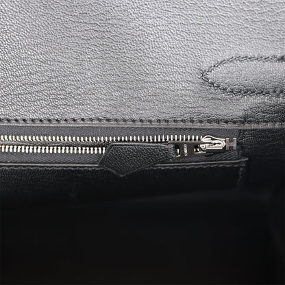 Hermes Birkin 30 Black Matte  Alligator and Ostrich Touch Palladium Hardware