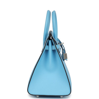 Hermes Birkin Sellier 25 Celeste Epsom Palladium Hardware