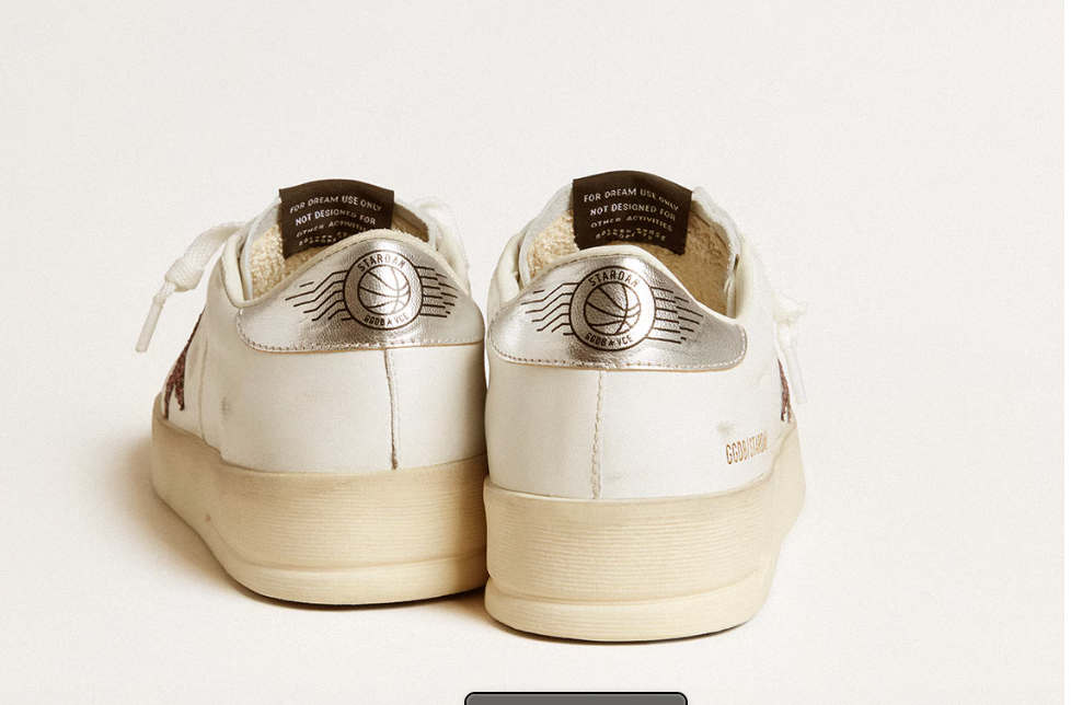 Women's Stardan in nappa with glitter star and metallic leather heel tab