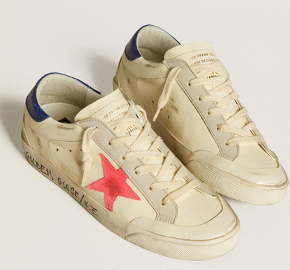 Super-Star Donna in nappa con stella in suede e talloncino in pelle laminata